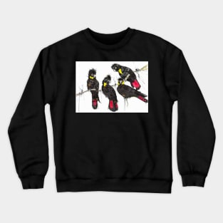 Bushfire black cockatoos Crewneck Sweatshirt